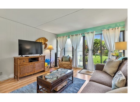 Smart TV, just login to Hulu or Netflix. Air conditioner in the corner