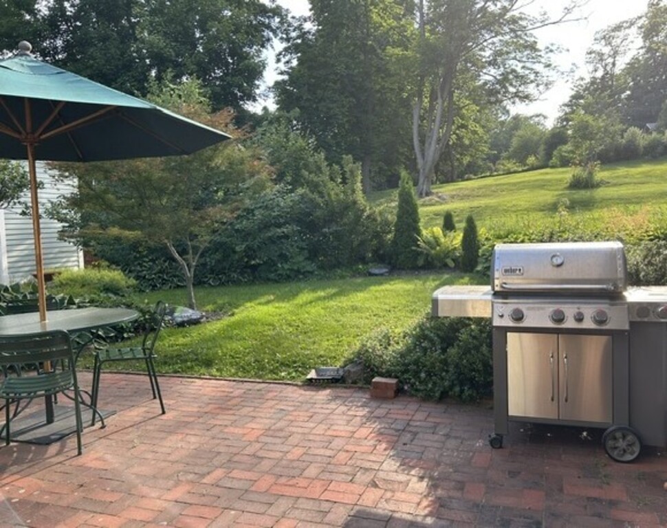 grill and patio table