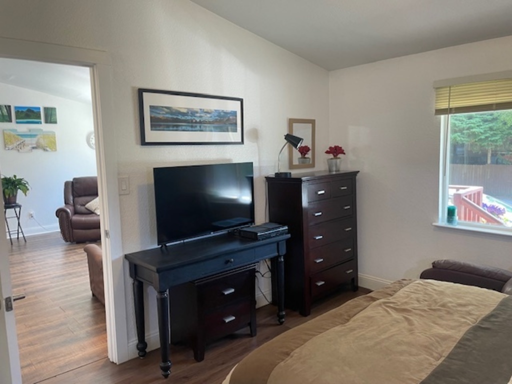 t.v. in master bedroom