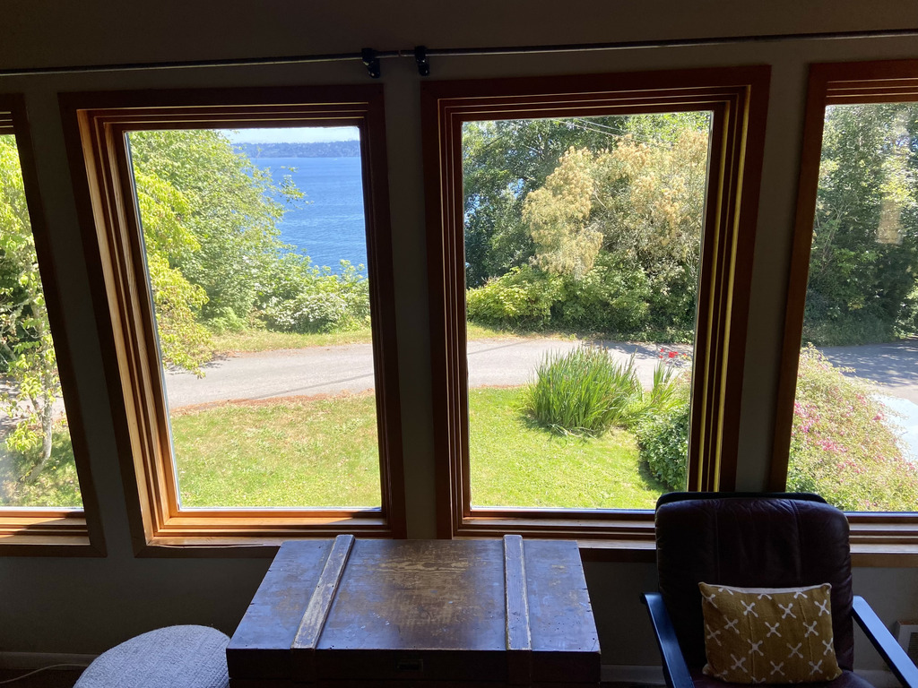 This is looking out the windows from the upstairs living room. 