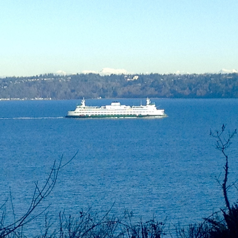 The Vashon ferry heading to West Seattle. There is also a passenger only water taxi which goes directly to downtown Seattle f...