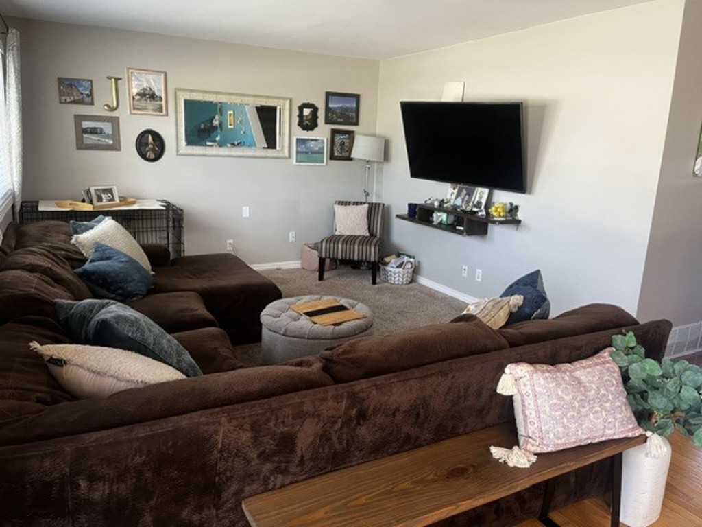 Family room viewed from the front door