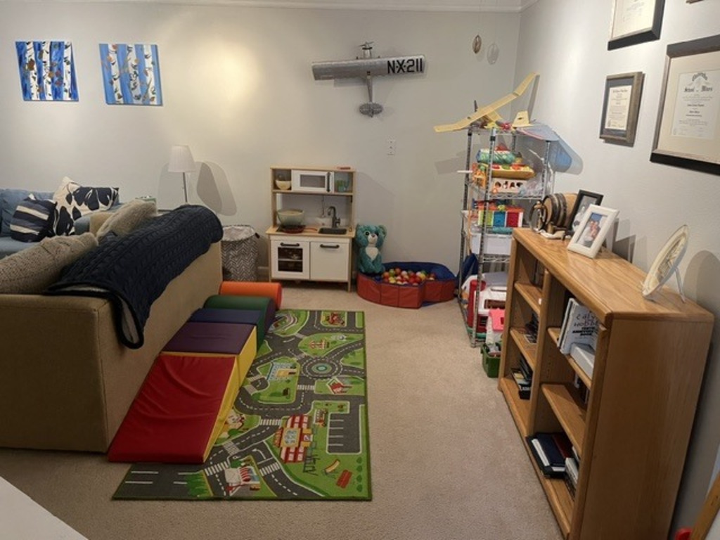 Kids play area in the downstairs living room
