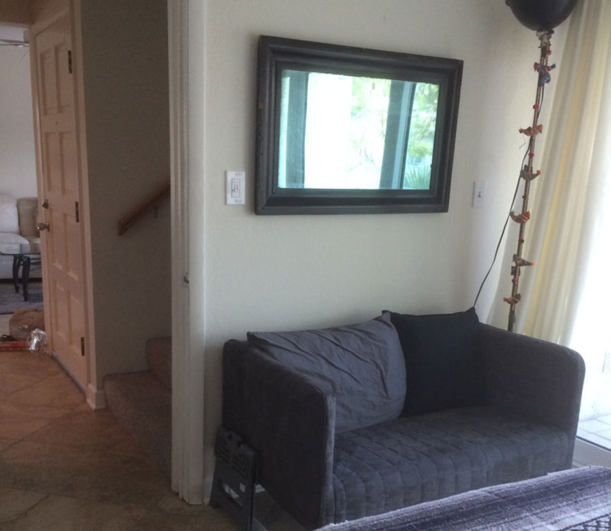 Seating area in downstairs master bedroom.