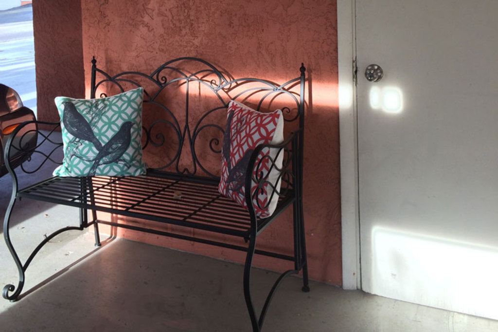 Landing at bottom of stairway to condo. The door to the storage room on the right. Storage room holds all you will need for t...