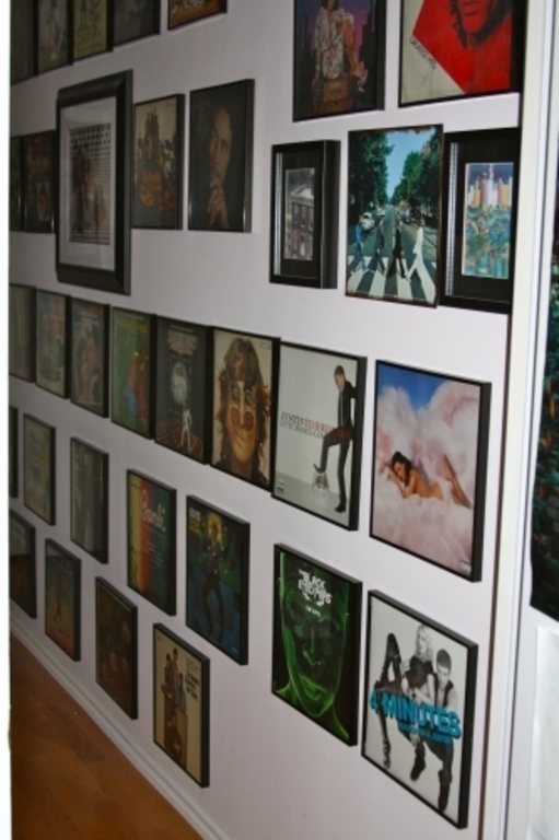 Record Wall in Second Bedroom Area