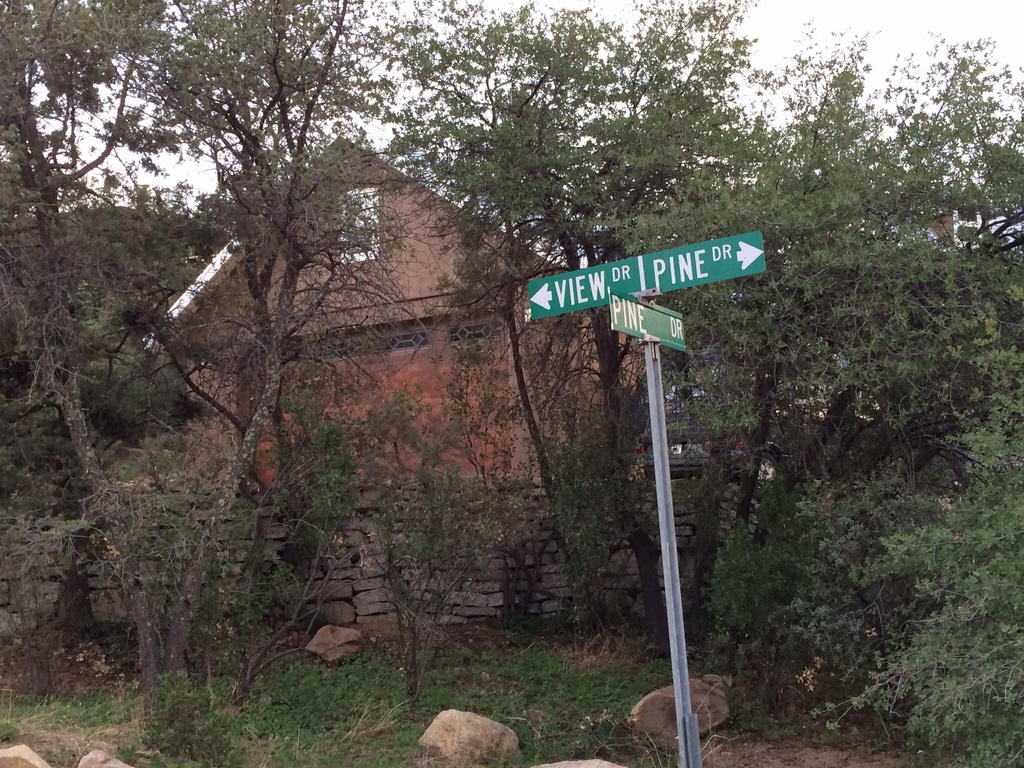 Our house is on a corner lot. 