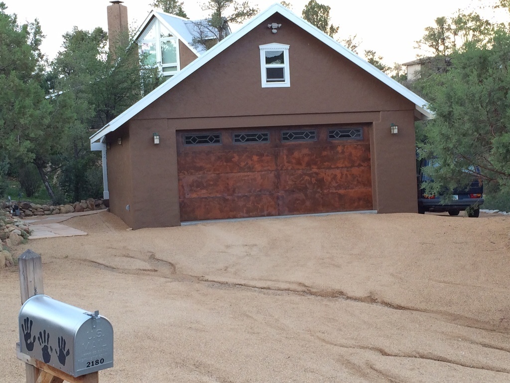 The garage is the first structure you see when you drive up to our home. 