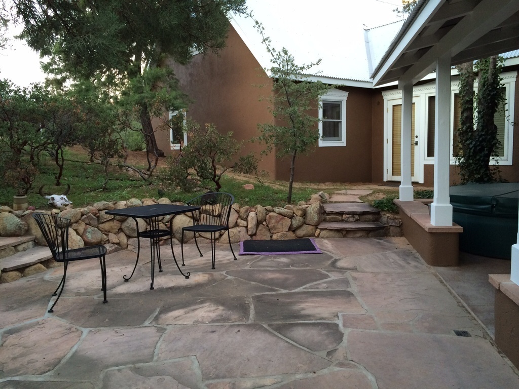 Back patio and porch. 