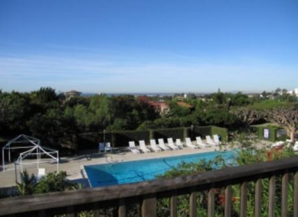 From our deck.  51 member Association pool is heated April to October.