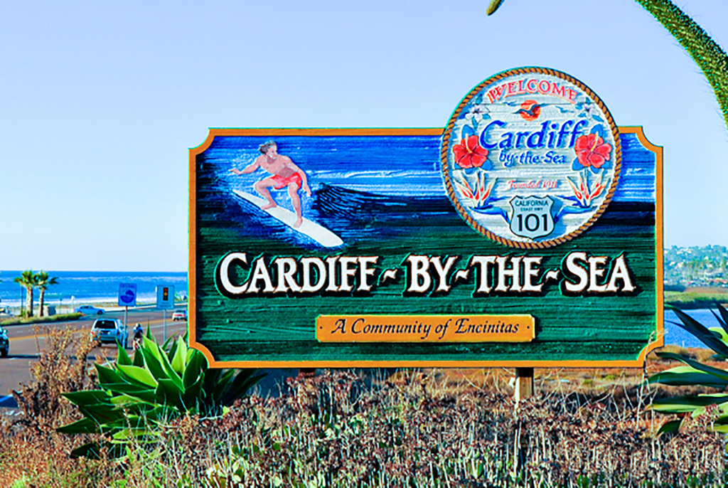 Cardiiff by the Sea Coast Sign