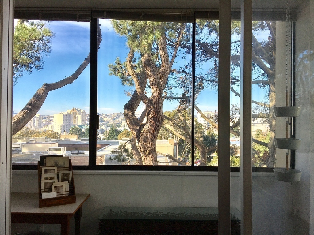 Beautiful views west across San Francisco. This is from the enclosed terrace (windows open wide on mild days).