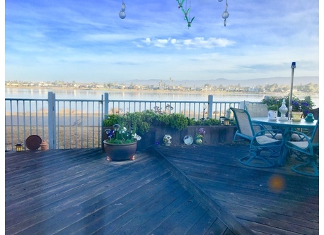 Our deck overlooking a trail along the East Bay of San Franciso.