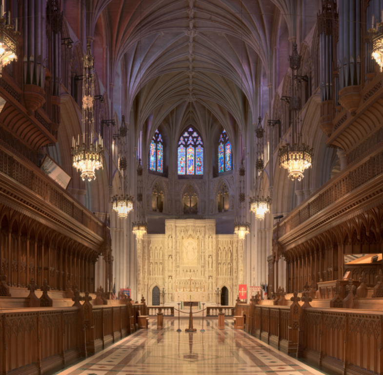The interior of the Washington Cathedral