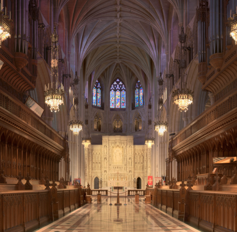 The interior of the Washington Cathedral