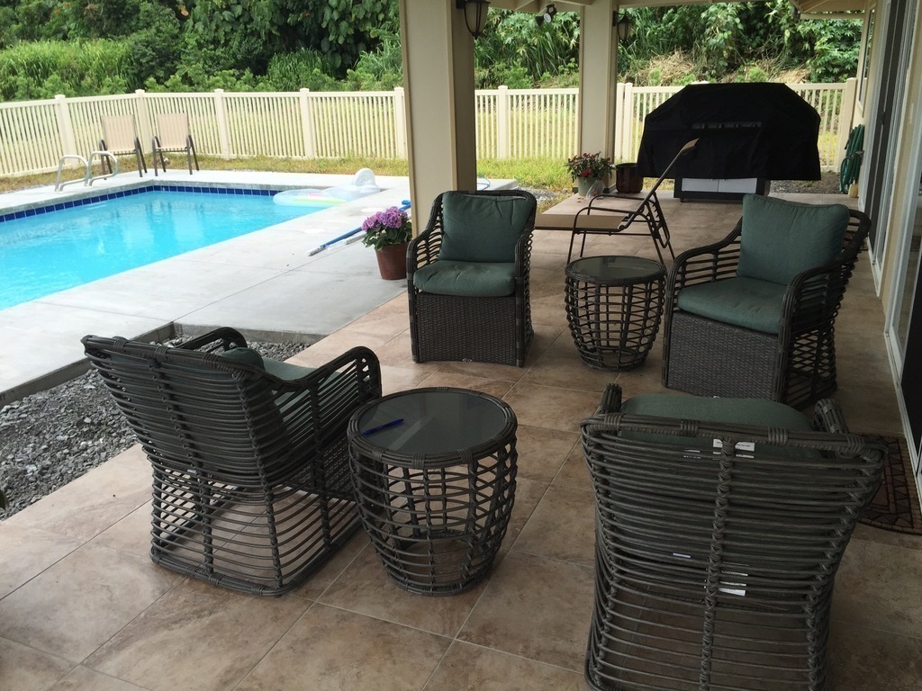 View of the pool from our lanai