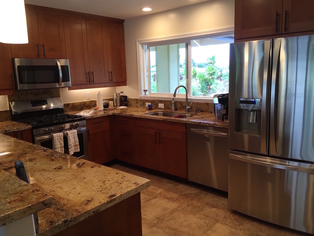 Kitchen - Gas range, microwave, dishwasher, refrigerator