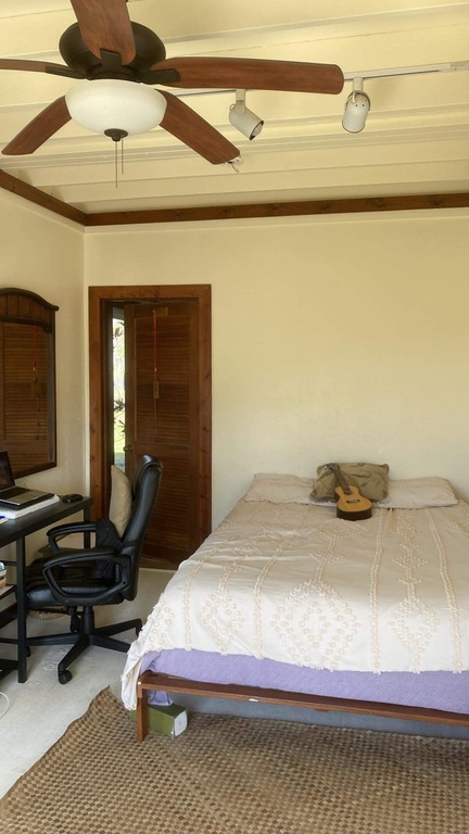 This is the downstairs apartment. Bedroom/bathroom and kitchenette