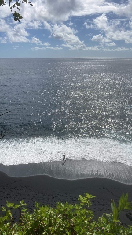 Our closest beach (1 mile), from the top of the trail