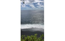 Our closest beach (1 mile), from the top of the trail
