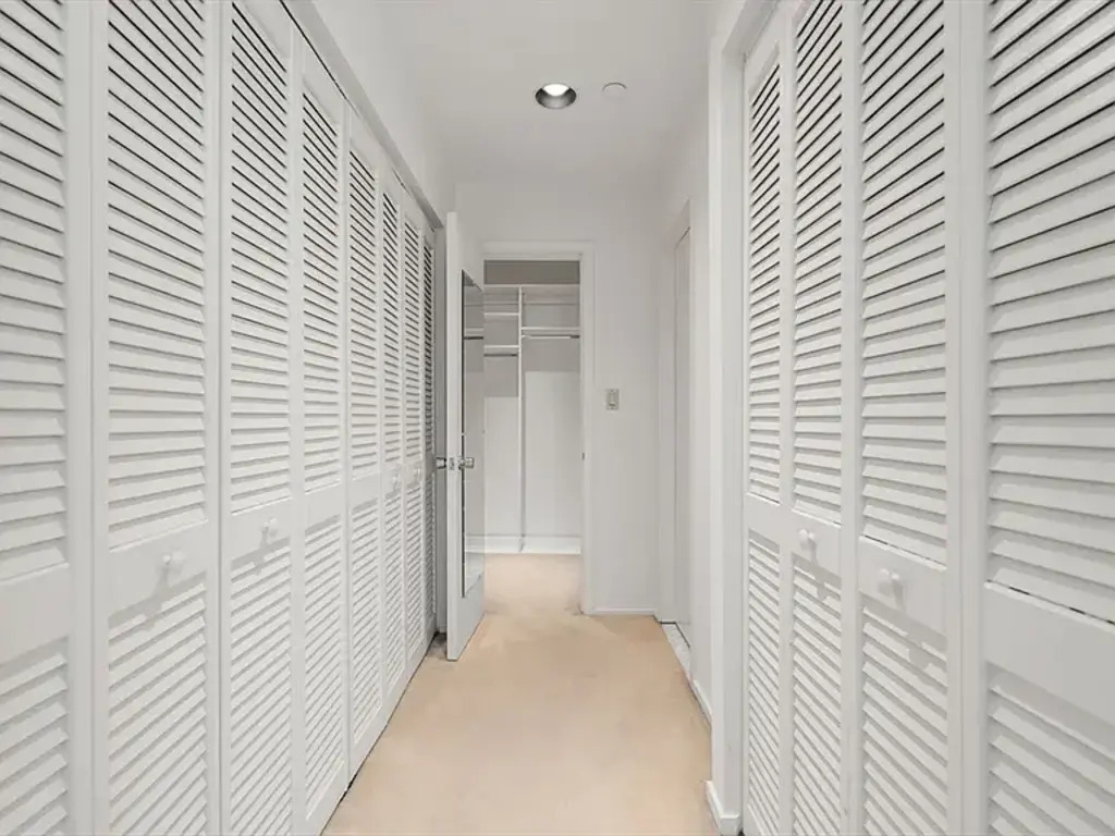 Closets in the master bedroom 