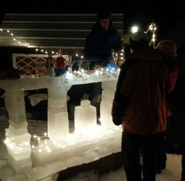 Ice bar we built for Valentines day party