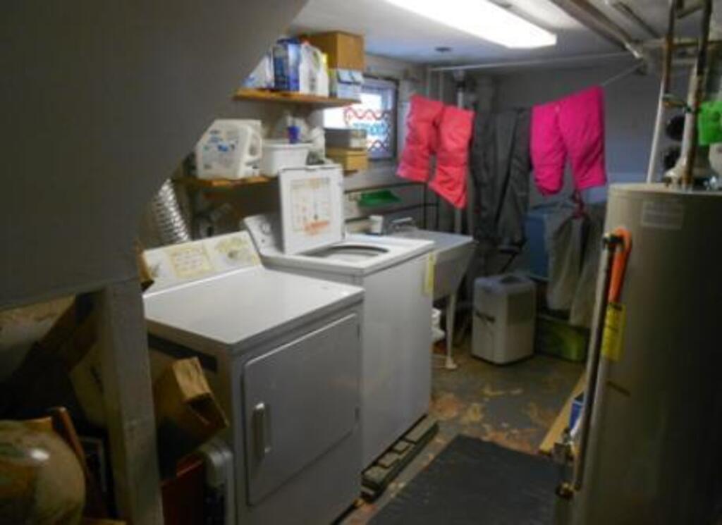 Washer and Dryer in basement.