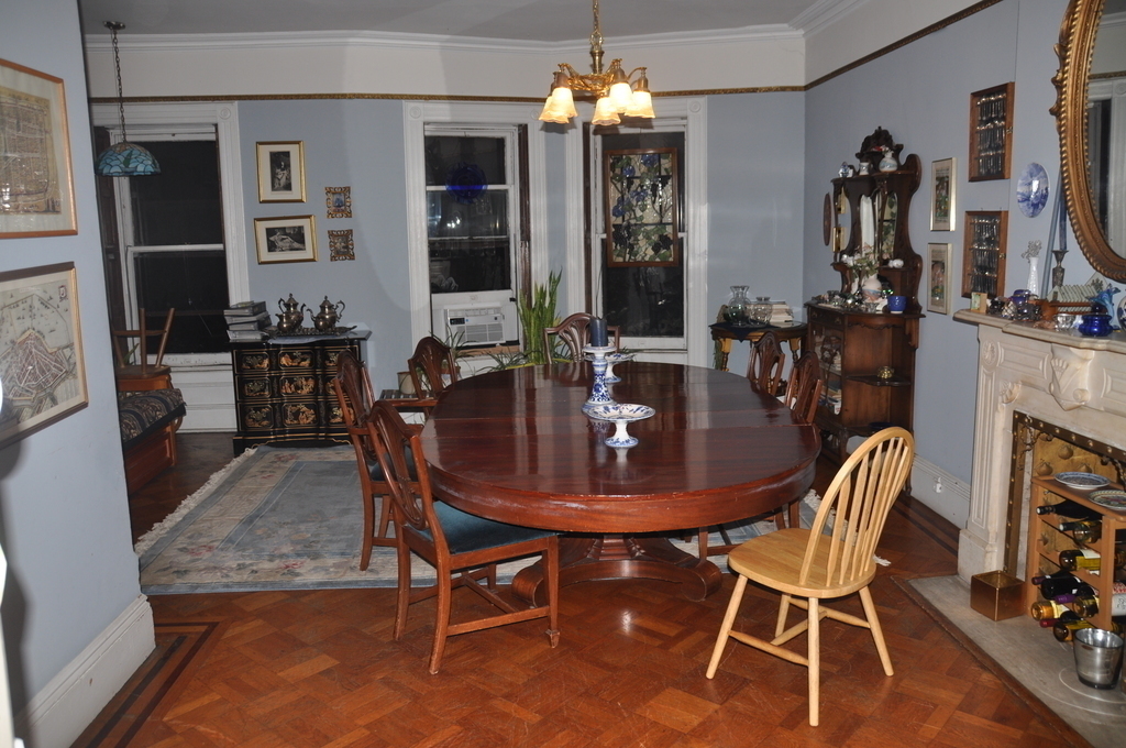 dining room, on the second floor