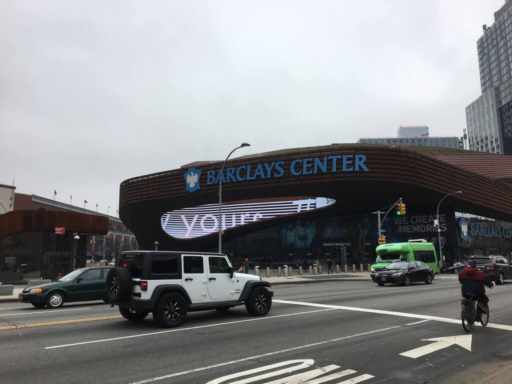 Barclays Center is a 10 min. walk. Brooklyn Nets basketball team plays here + there are good concerts too. 