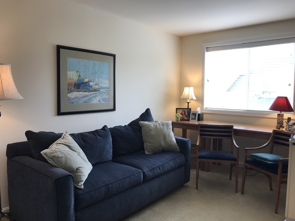 Smallest bedroom/study with fold out sleeper sofa and closet