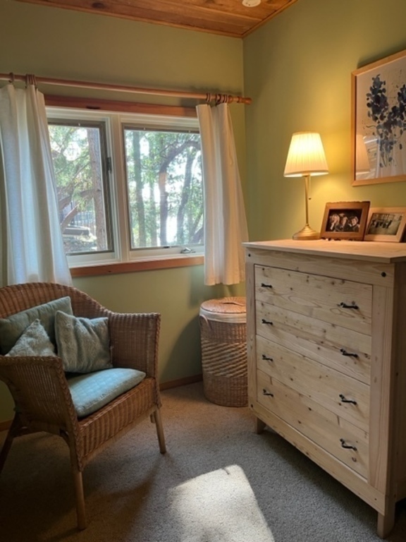 Upstairs bedroom reading nook