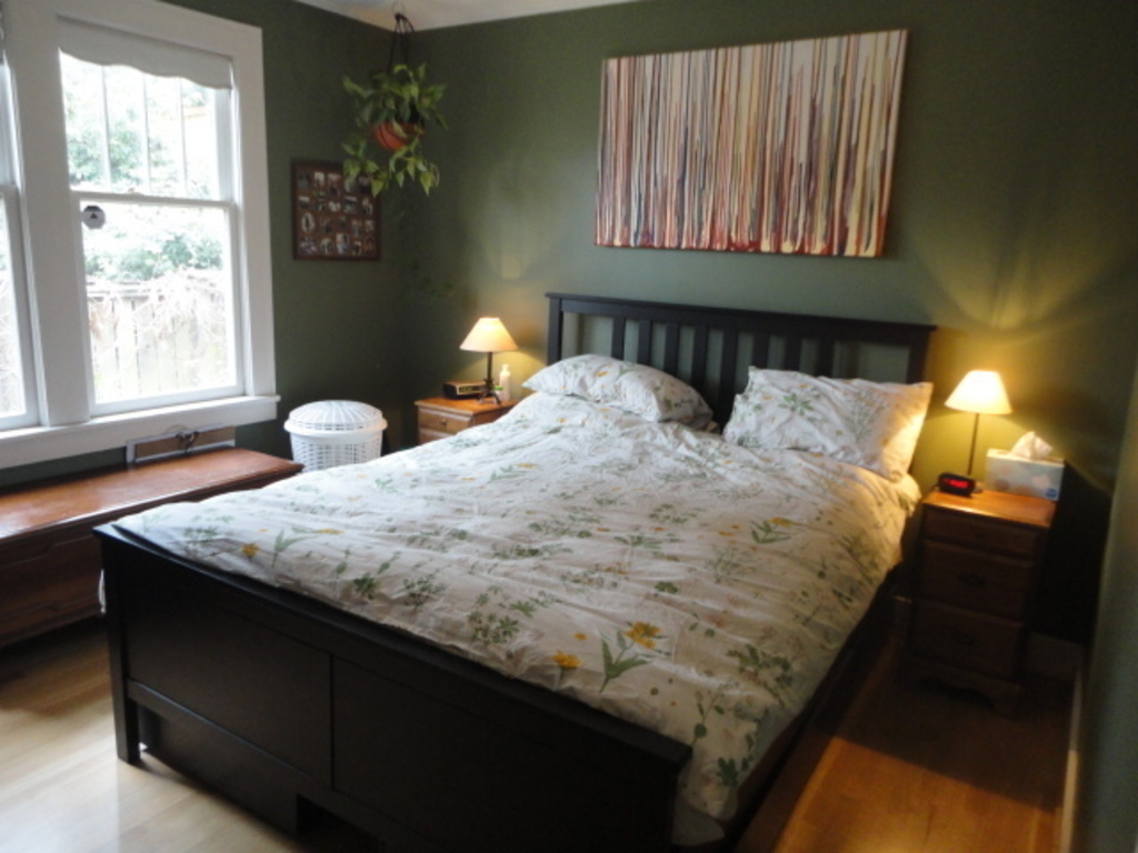 Main floor bedroom with Queen size bed  (150 cm)