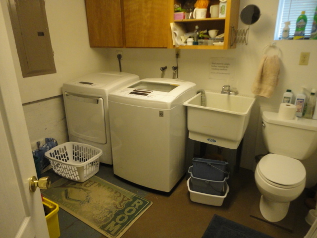 Laundry room in the basement