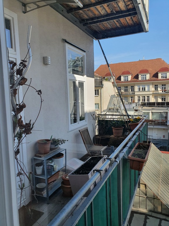 Balcony during winter; it looks nicer in summer time! 