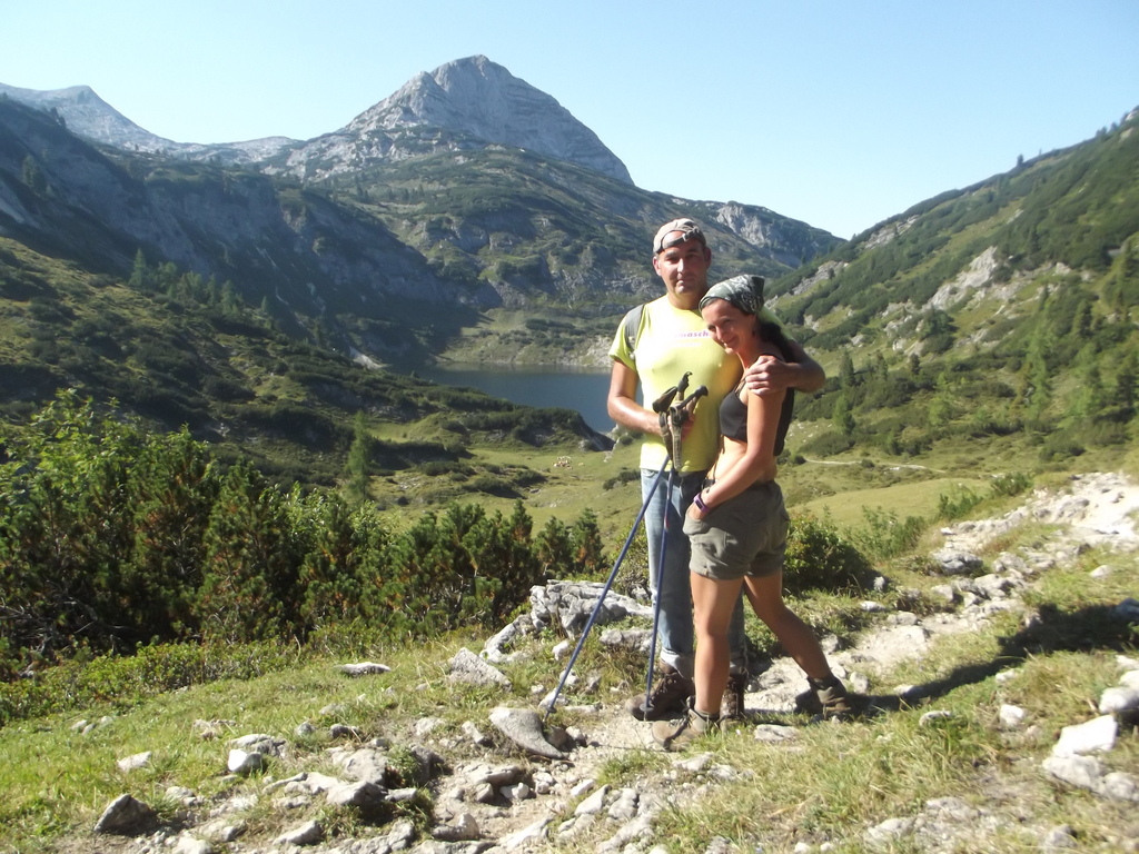 Alpine hiking on one of the many mountain peaks of Upper Austria!
