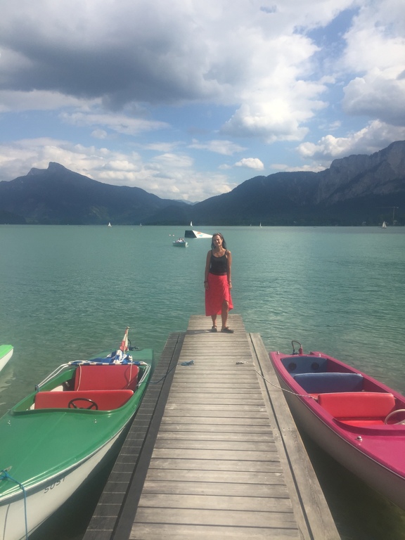 Another one of the multiple lakes around us: Mondsee ("Moon Lake") in the Salzkammergut lake district