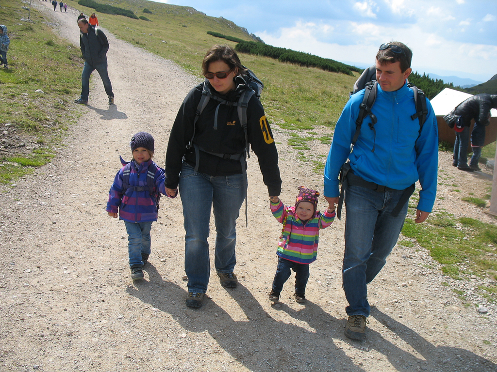 Hiking with the children
