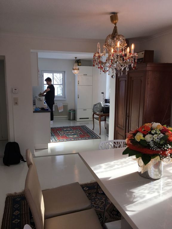 Gastein: view from the living room in the kitchen