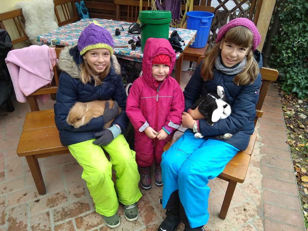 girls with the rabbits