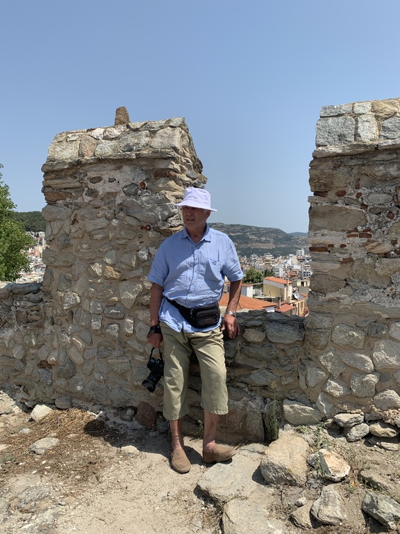 Wolfgang in Kavala castle, fantastic time in our great Greece home and surrounding 