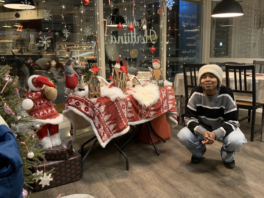 Having morning coffee in Hyvinkää