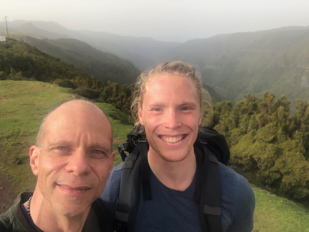 Our son Laurin and Klaus