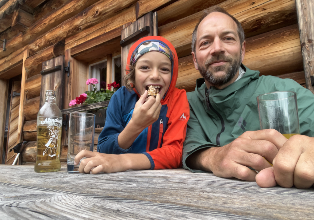 Jaron and Dominik up on an Alm in Abtenau