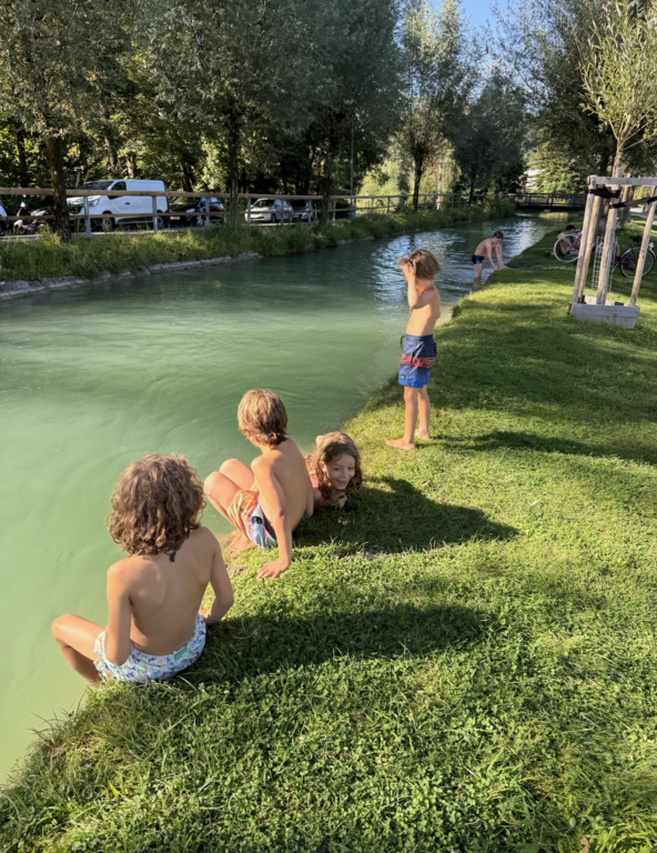 Our favourite place in the neighborhood on hot summer days: The popular Almkanal