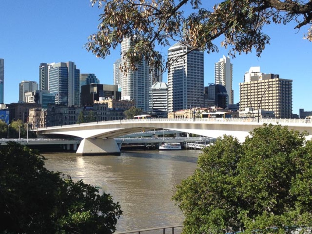 Brisbane City with the Maiwar (Brisbane) River in the foreground