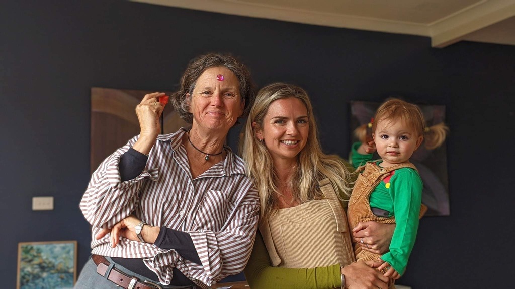 Me, my daughter and her daughter at home