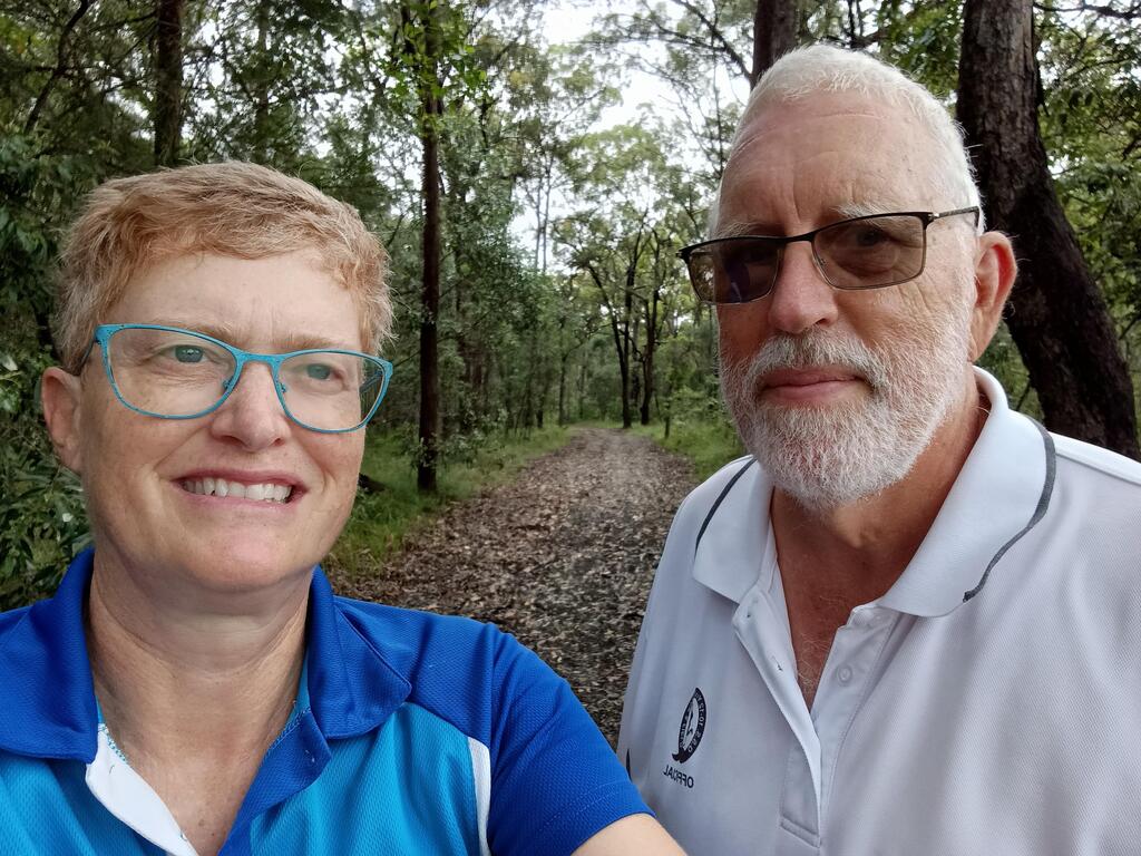 Linda and Kerwyn in our local bushland