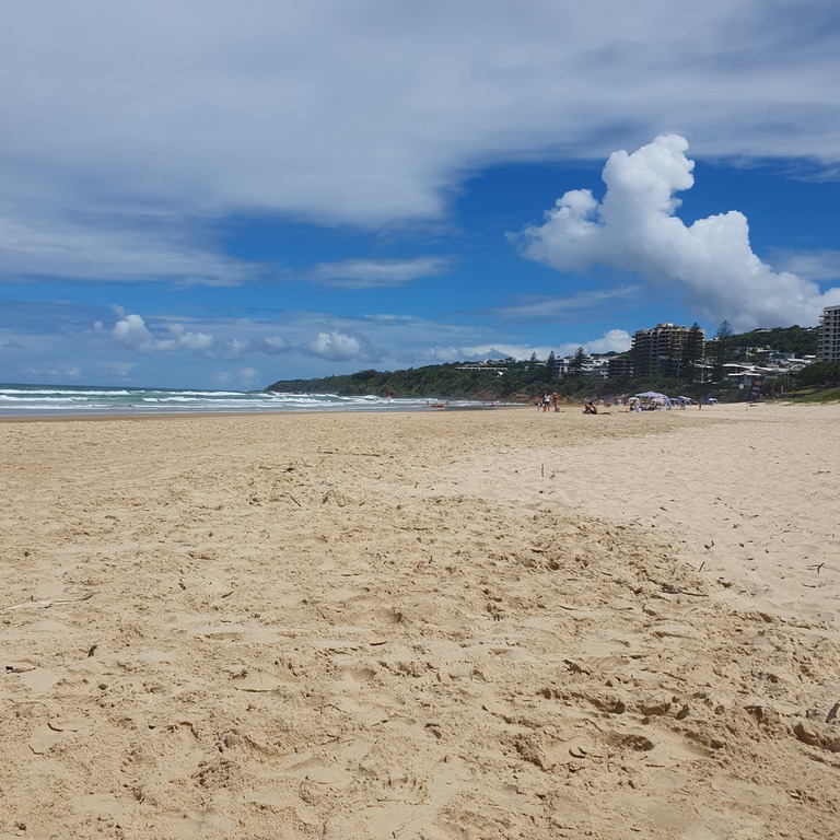 Coolum Beach, one of the many great beaches in the Sunshine Coast