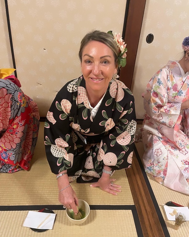 Love dressing up !! , in Japan at a tea ceromaony