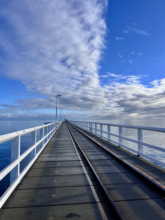 The jetty on our town - lovely 2 klm walk out to sea 